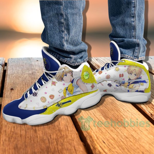 sailor uranus custom sailor moon anime air jordan 13 shoes 4 oRuyV 600x600px Sailor Uranus Custom Sailor Moon Anime Air Jordan 13 Shoes