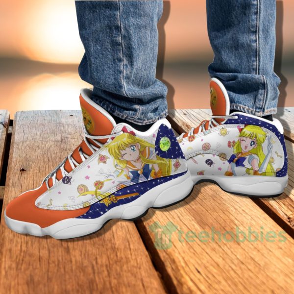 sailor venus custom sailor moon anime air jordan 13 shoes 4 7UCMN 600x600px Sailor Venus Custom Sailor Moon Anime Air Jordan 13 Shoes
