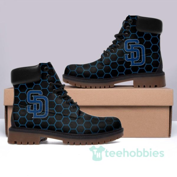 san diego padres baseball leather boots men women shoes 1 IDHir 600x600px San Diego Padres Baseball Leather Boots Men Women Shoes