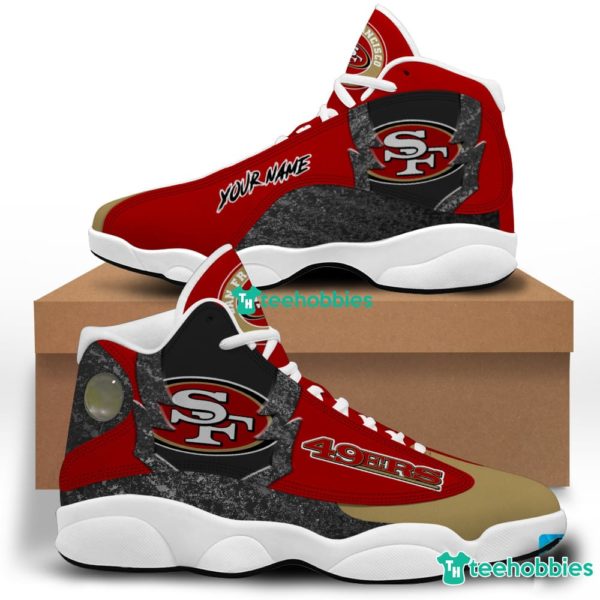 san francisco 49ers air jordan 13 sneakers shoes custom name personalized gifts 2 Mv9IT 600x600px San Francisco 49ers Air Jordan 13 Sneakers Shoes Custom Name Personalized Gifts
