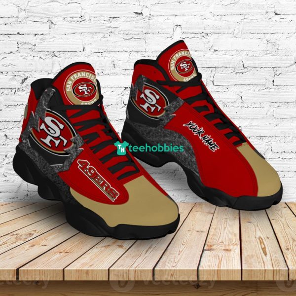 san francisco 49ers air jordan 13 sneakers shoes custom name personalized gifts 4 NV8gF 600x600px San Francisco 49ers Air Jordan 13 Sneakers Shoes Custom Name Personalized Gifts