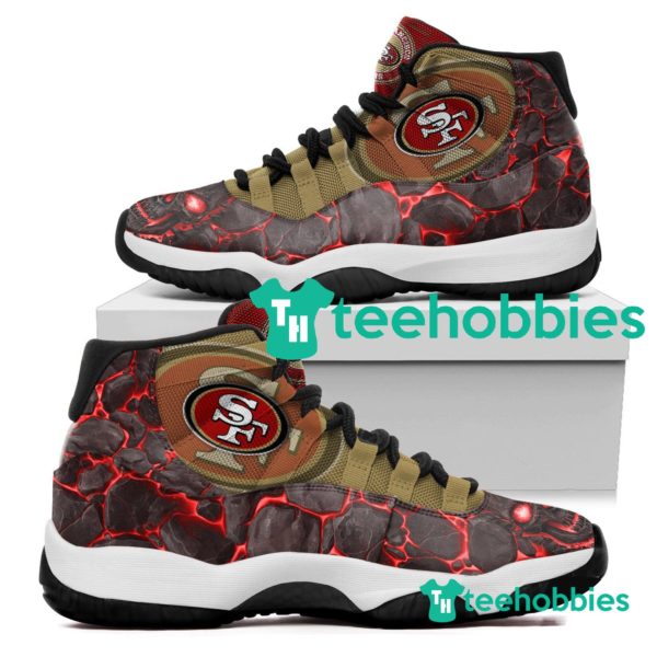 san francisco 49ers logo lava skull air jordan 11 sneakers shoes 1 uYtMk 600x600px San Francisco 49ers Logo Lava Skull Air Jordan 11 Sneakers Shoes
