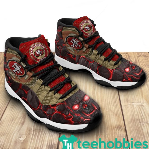 san francisco 49ers logo lava skull air jordan 11 sneakers shoes 2 mIum2 600x600px San Francisco 49ers Logo Lava Skull Air Jordan 11 Sneakers Shoes