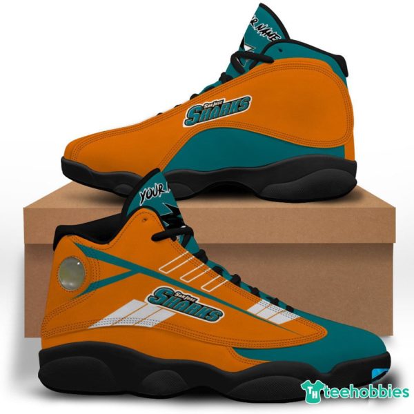 san jose sharks custom name air jordan 13 shoes sneakers mens womens personalized gifts 1 OaBmO 600x600px San Jose Sharks Custom Name Air Jordan 13 Shoes Sneakers Personalized Gifts