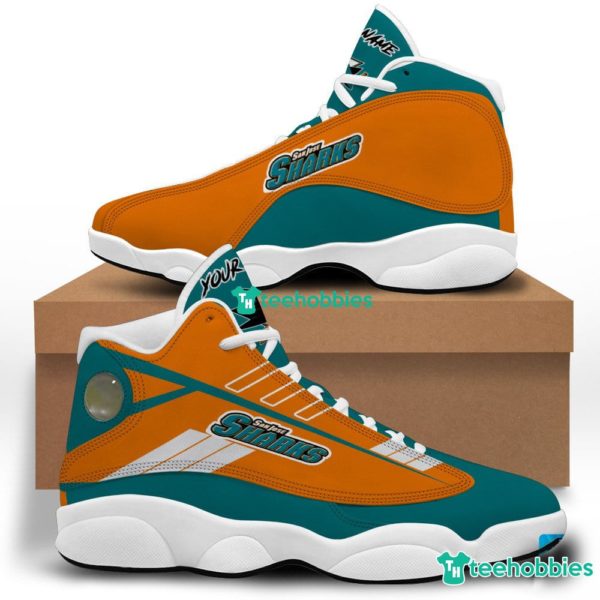 san jose sharks custom name air jordan 13 shoes sneakers mens womens personalized gifts 2 PGTFB 600x600px San Jose Sharks Custom Name Air Jordan 13 Shoes Sneakers Mens Womens Personalized Gifts