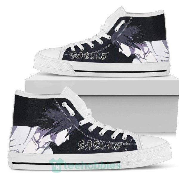 sasuke naruto anime high top shoes fan gift 2 UX09d 600x579px Sasuke Naruto Anime High Top Shoes Fan Gift