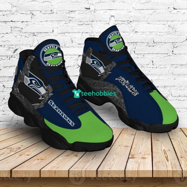 seattle seahawks air jordan 13 sneakers shoes custom name personalized gifts 4 Jmfg3 600x600px Seattle Seahawks Air Jordan 13 Sneakers Shoes Custom Name Personalized Gifts