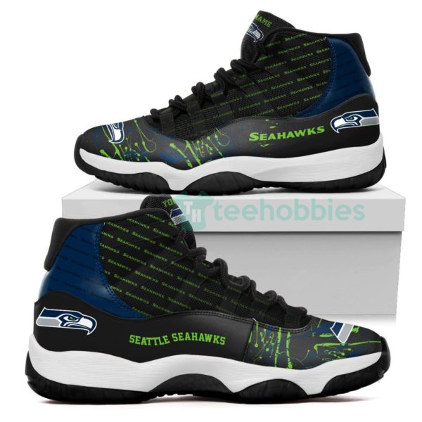 seattle seahawks customized new air jordan 11 shoes 1 akwIL 600x600px Seattle Seahawks Customized New Air Jordan 11 Shoes
