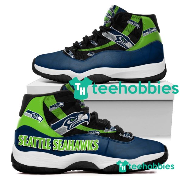 seattle seahawks logo air jordan 11 sneakers shoes 1 0gzeg 600x600px Seattle Seahawks Logo Air Jordan 11 Sneakers Shoes