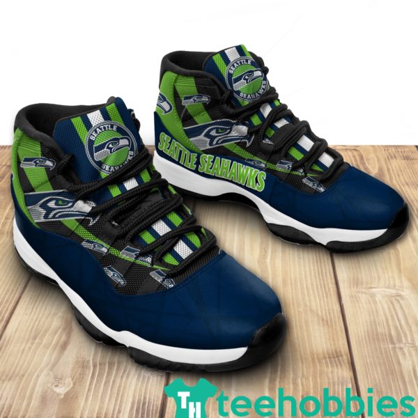 seattle seahawks logo air jordan 11 sneakers shoes 2 BiNEM 600x600px Seattle Seahawks Logo Air Jordan 11 Sneakers Shoes