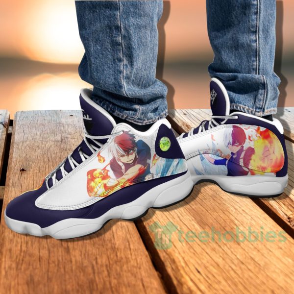 shoto todoroki custom my hero academia anime air jordan 13 shoes 4 gm0Kn 600x600px Shoto Todoroki Custom My Hero Academia Anime Air Jordan 13 Shoes