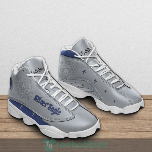 silver eagle custom black clover anime air jordan 13 shoes 2 nEBye 600x600px Silver Eagle Custom Black Clover Anime Air Jordan 13 Shoes
