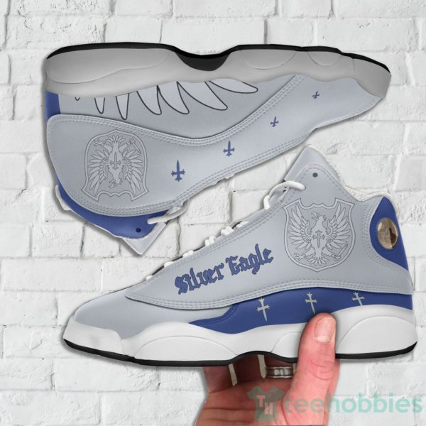 silver eagle custom black clover anime air jordan 13 shoes 3 LLLbu 600x600px Silver Eagle Custom Black Clover Anime Air Jordan 13 Shoes