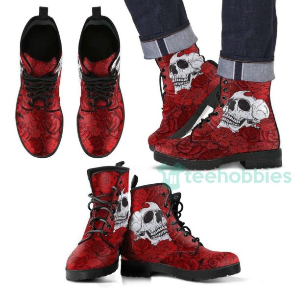 skull leather boots shoes 1 o7xXx 600x600px Skull Leather Boots Shoes
