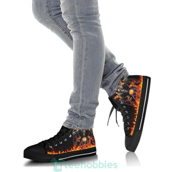 skull raider flame high top shoes biker gift 5 92U1w 600x600px Skull Raider Flame High Top Shoes Biker Gift