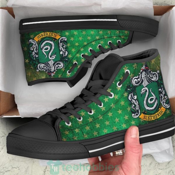 slytherin sneakers harry potter high top shoes fan gift 1 V82sk 600x600px Slytherin Sneakers Harry Potter High Top Shoes Fan Gift