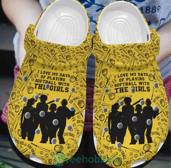 softball clog shoes i love the day with my girls 1 fKgHB 600x587px Softball Clog Shoes I Love The Day With My Girls