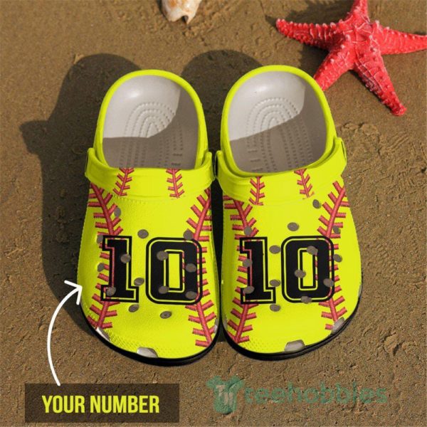 softball clog shoes softball texture 1 YK8Fi 600x600px Custom Number Softball Clog Shoes Softball Texture