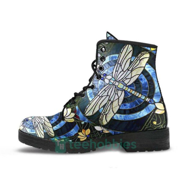 stained glass dragonfly leather boots shoes 1 reclL 600x600px Stained Glass Dragonfly Leather Boots Shoes