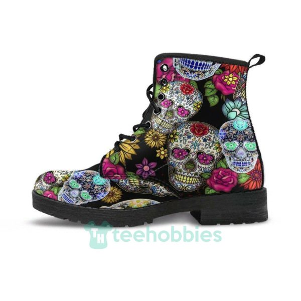 sugar skull leather boots shoes 1 NkUIe 600x600px Sugar Skull Leather Boots Shoes