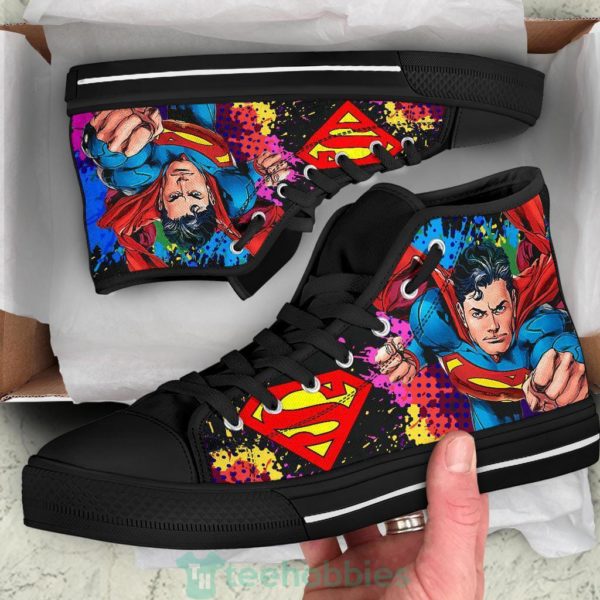 superman comic high top shoes fan gift idea 2 u8umU 600x600px Superman Comic High Top Shoes Fan Gift Idea