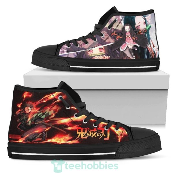 tanjiro and nezuko high top shoes custom demon slayer anime 1 TwJbM 600x600px Tanjiro and Nezuko High Top Shoes Custom Demon Slayer Anime