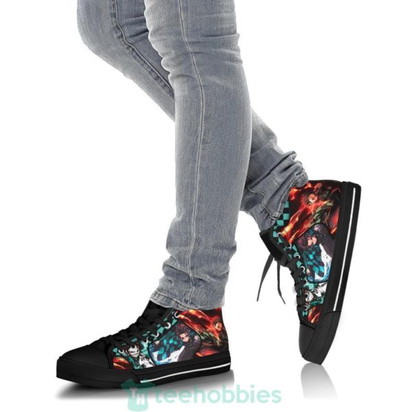 tanjiro fire and water breathing high top custom demon slayer shoes 5 KSELe 600x600px Tanjiro Fire and Water Breathing High Top Custom Demon Slayer Shoes