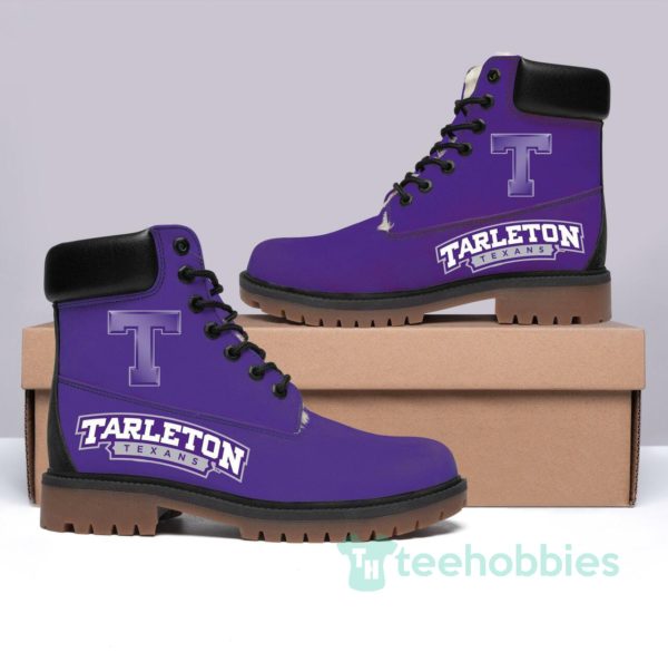 tarleton state texans football leather boots men women shoes 1 ZkyN4 600x585px Tarleton State Texans Football Leather Boots Men Women Shoes