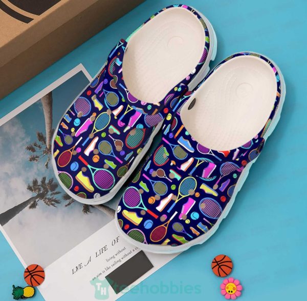 tennis clog shoes colorful tennis pattern 1 HQiDY 600x587px Tennis Clog Shoes Colorful Tennis Pattern