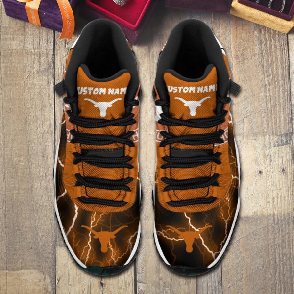 texas longhorns custom name air jordan 11 shoes 3 upJWa 600x600px Texas Longhorns Custom Name Air Jordan 11 Shoes