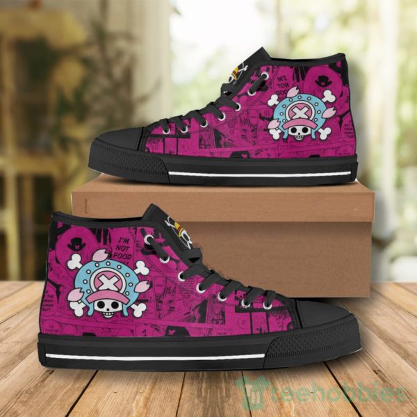 tony tony chopper jolly roger high top canvas shoes 2 STHIY 600x600px Tony Tony Chopper Jolly Roger High Top Canvas Shoes