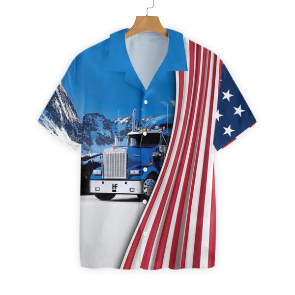 trucker american 3d all over printed hawaiian shirtxxjdw 600x600px Trucker American Without Trucks You Would Be Homeless Hungry and Naked Hawaiian Shirt