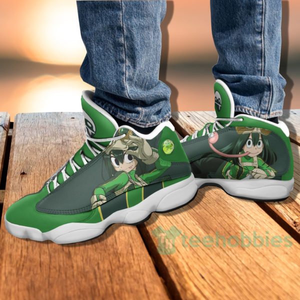 tsuyu asui custom my hero academia anime air jordan 13 shoes 4 lIVBH 600x600px Tsuyu Asui Custom My Hero Academia Anime Air Jordan 13 Shoes