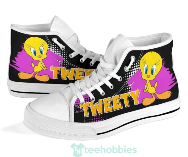 tweety sneakers high top shoes looney tunes fan 1 wOrKl 600x500px Tweety Sneakers High Top Shoes Looney Tunes Fan