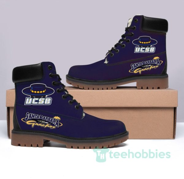 uc santa barbara gauchos football leather boots men women shoes 1 MgpJw 600x585px Uc Santa Barbara Gauchos Football Leather Boots Men Women Shoes