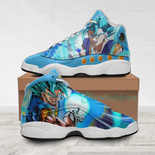 vegito blue custom dragon ball anime air jordan 13 shoes 1 7Rykf 600x600px Vegito Blue Custom Dragon Ball Anime Air Jordan 13 Shoes