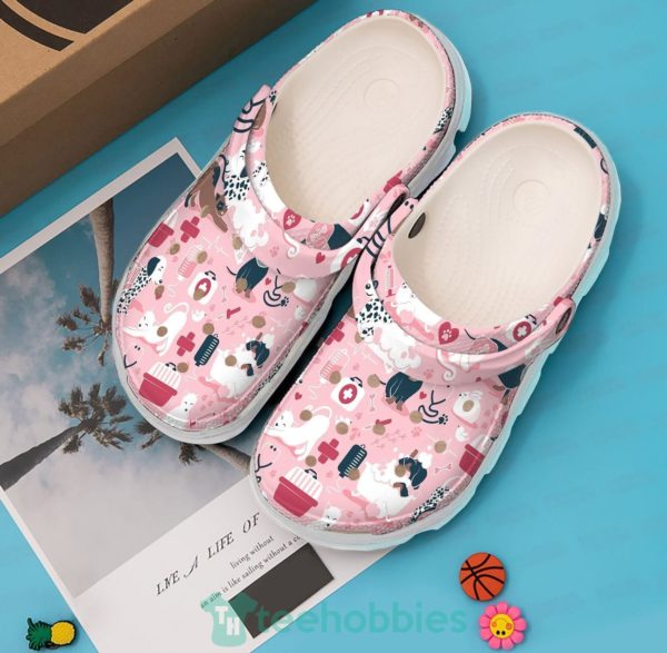 vet tech clog shoes pink vet tech pattern 1 79QSq 600x587px Vet Tech Clog Shoes Pink Vet Tech Pattern