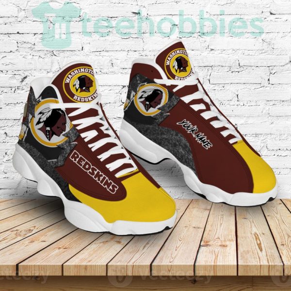 washington redskins air jordan 13 sneakers shoes custom name personalized gifts 3 FC7H4 600x600px Washington Redskins Air Jordan 13 Sneakers Shoes Custom Name Personalized Gifts