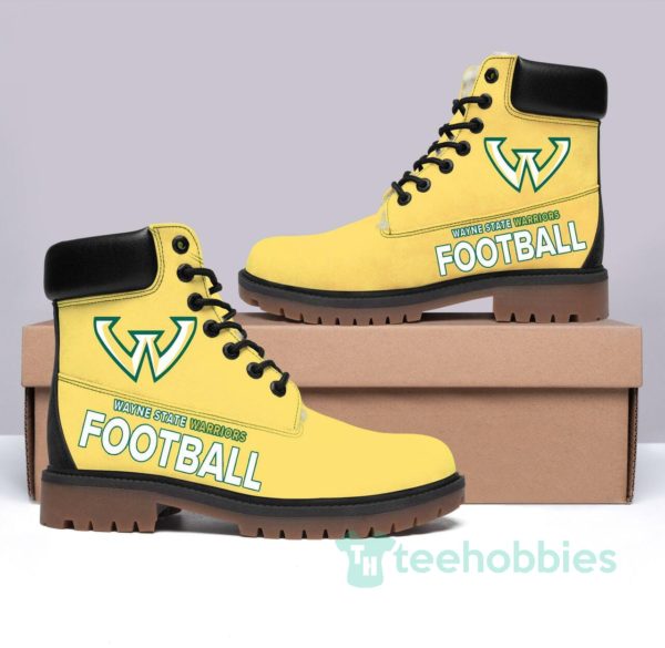 wayne state warriors football leather boots men women shoes 1 WAq00 600x585px Wayne State Warriors Football Leather Boots Men Women Shoes