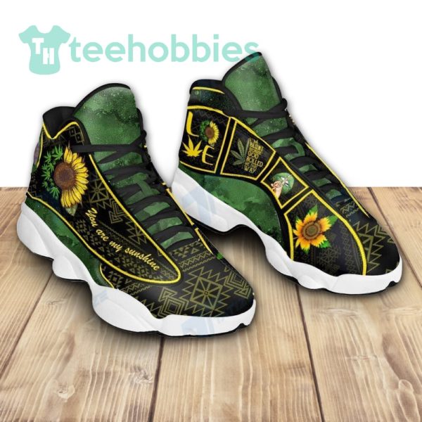 weed leaf and sunflower you are my sunshine air jordan 13 sneaker shoes 3 7tn7e 600x600px Weed Leaf And Sunflower You Are My Sunshine Air Jordan 13 Sneaker Shoes