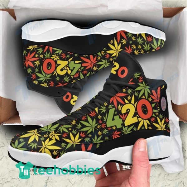 weed leaf color air jordan 13 sneaker shoesi shoes 2 dmzx5 600x600px Weed Leaf Colorful Air Jordan 13 Sneaker Shoes