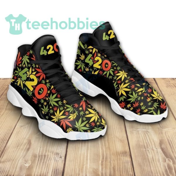 weed leaf color air jordan 13 sneaker shoesi shoes 3 BZj9i 600x600px Weed Leaf Colorful Air Jordan 13 Sneaker Shoes