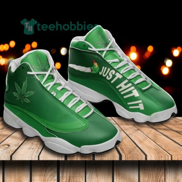 weed leaf just hit it green air jordan 13 sneaker shoes 2 bf7sd 600x600px Weed Leaf Just Hit It Green Air Jordan 13 Sneaker Shoes