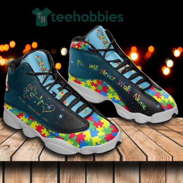 you will never walk alone autism awareness puzzle air jordan 13 shoes 1 EHYFV 600x600px You Will Never Walk Alone Autism Awareness Puzzle Air Jordan 13 Shoes