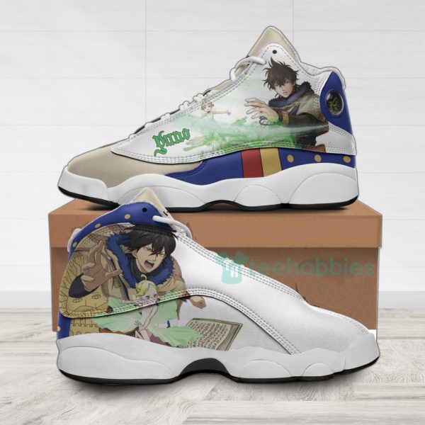 yuno custom black clover anime air jordan 13 shoes 1 RXlus 600x600px Yuno Custom Black Clover Anime Air Jordan 13 Shoes