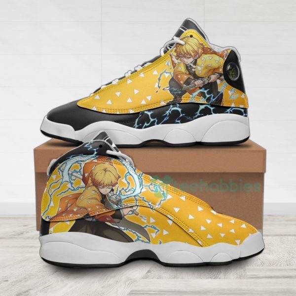 zenitsu agatsuma custom kny anime air jordan 13 shoes 1 F2D7L 600x600px Zenitsu Agatsuma Custom KNY Anime Air Jordan 13 Shoes