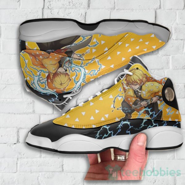 zenitsu agatsuma custom kny anime air jordan 13 shoes 3 Mt0jE 600x600px Zenitsu Agatsuma Custom KNY Anime Air Jordan 13 Shoes