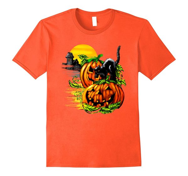81IILvJL6jL. UL1500 600x561px Pumpkin Halloween Black Cat Best Gift T Shirt