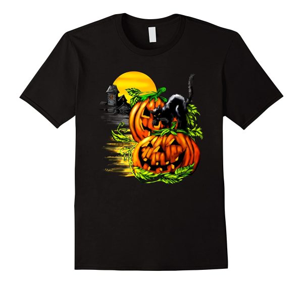 81zdyxJ8QIL. UL1500 600x561px Pumpkin Halloween Black Cat Best Gift T Shirt