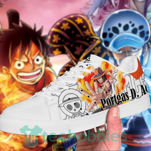 ace custom anime one piece fans skate shoes 2 Ns60Y 600x600px Ace Custom Anime One Piece Fans Skate Shoes
